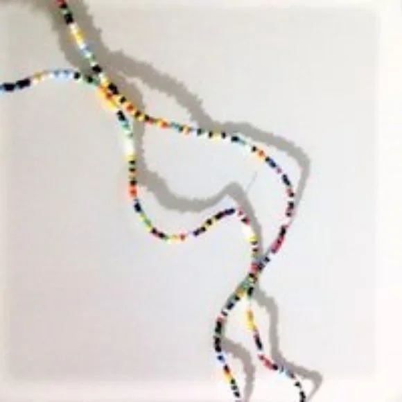 Vintage Handmade Seed Beaded Doll Skirt Necklace - Picture 5 of 6